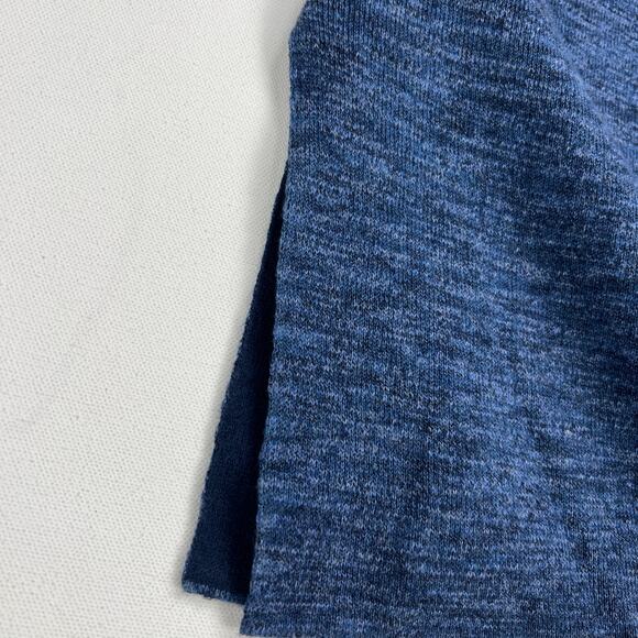 Chico's Heathered Blue Long Cardigan Leopard & Paisley Trim Chico's Size 1 (M/8) - Picture 10 of 14